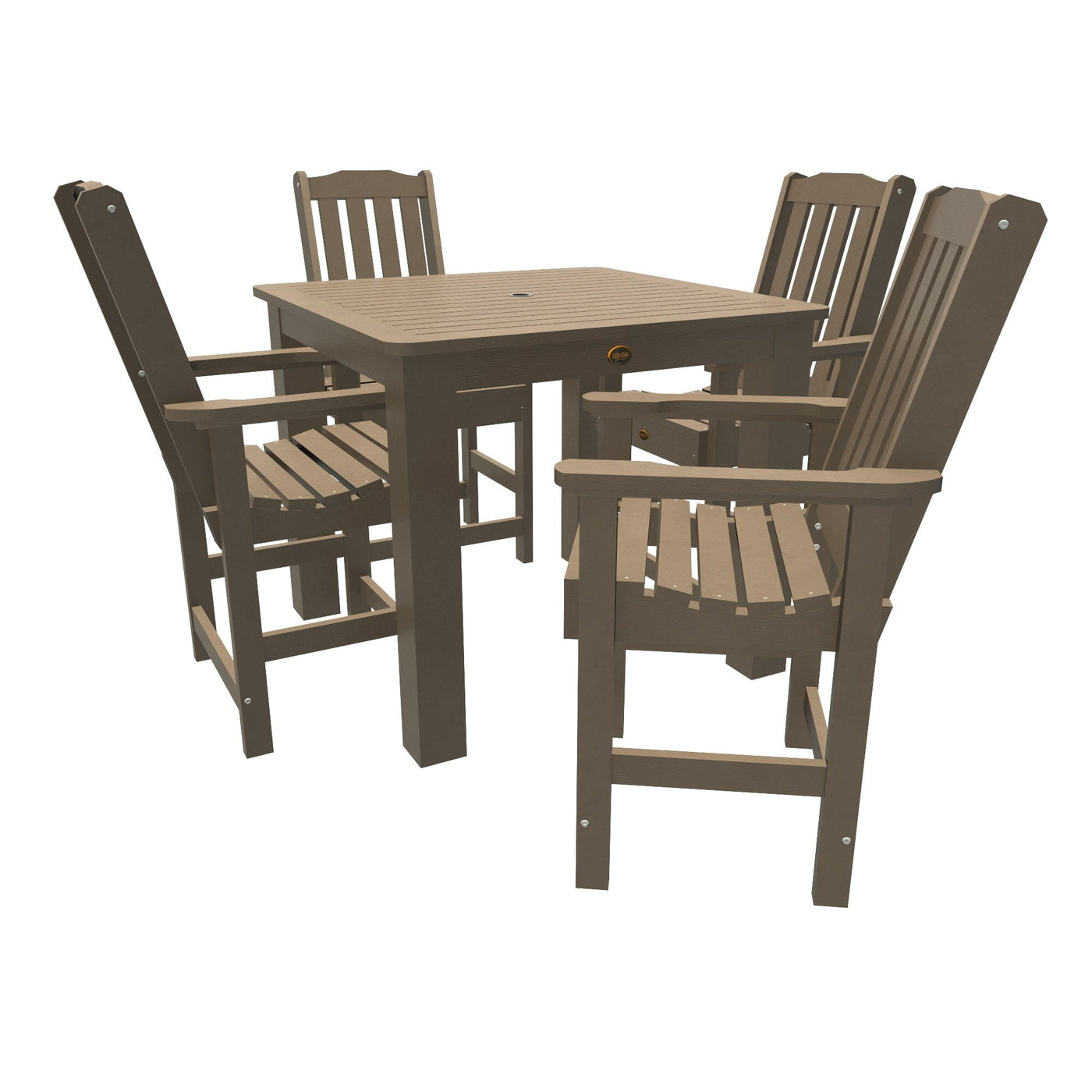 Springville 5pc Square Counter Dining Set Dining Sequoia Professional Woodland Brown 