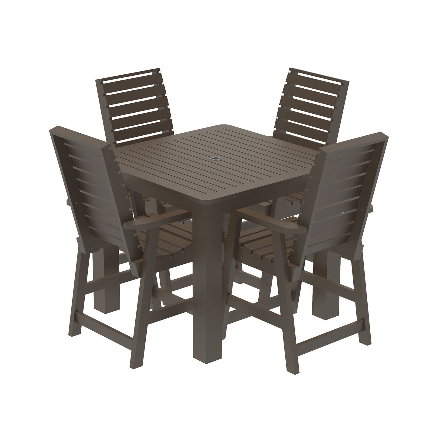 Glennville 5pc Square Counter Dining Set Dining Sequoia Professional Weathered Acorn 