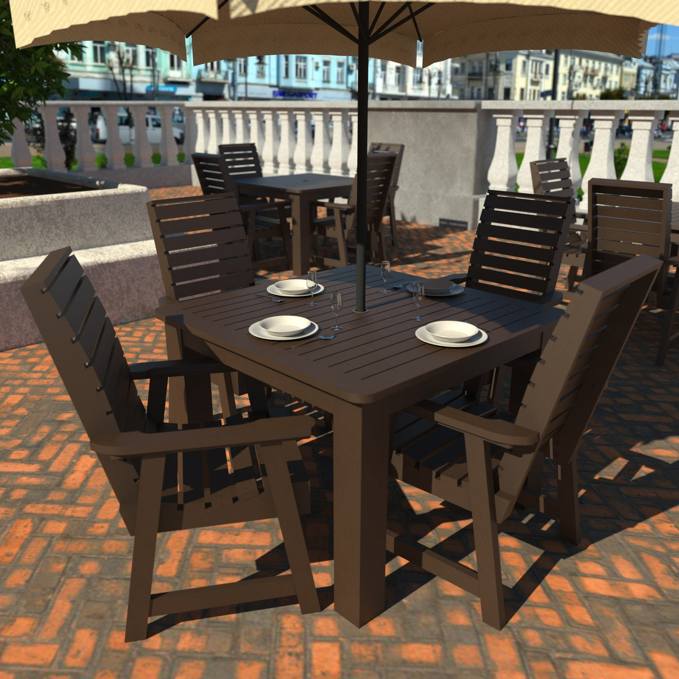 Glennville 5pc Square Dining Set Dining Sequoia Professional 