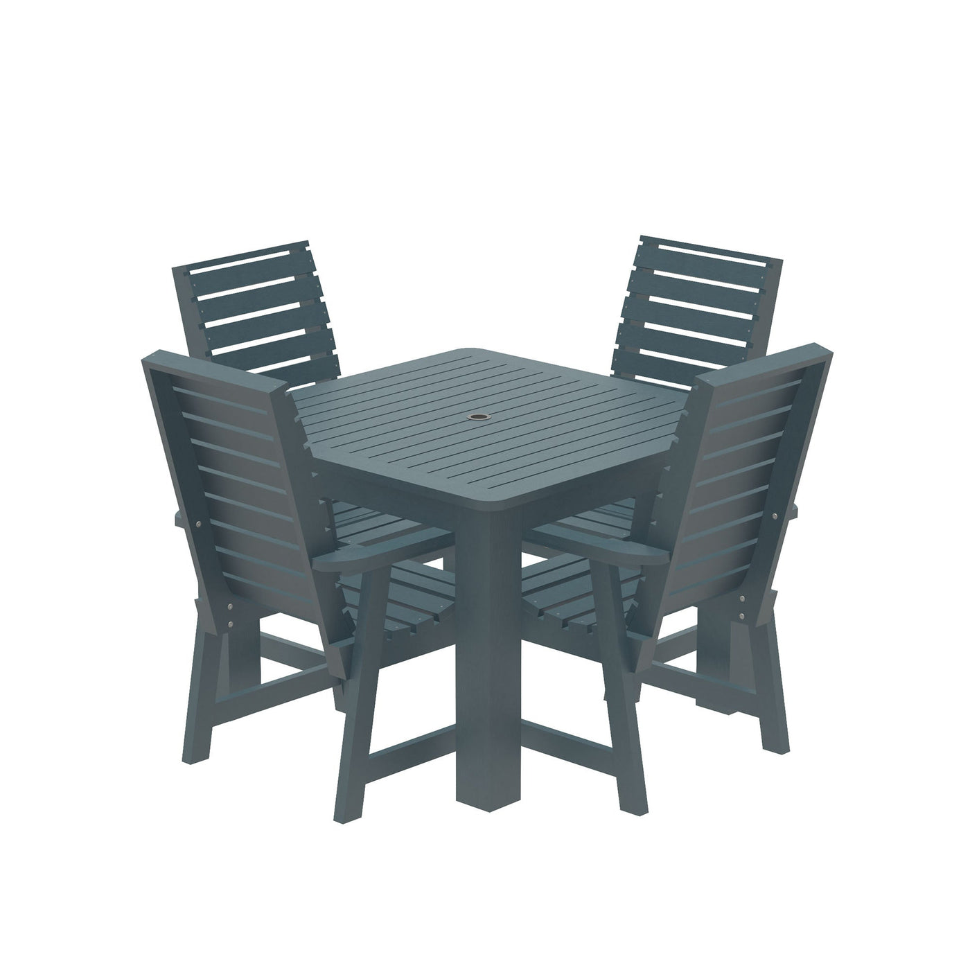 Glennville 5pc Square Dining Set Dining Sequoia Professional Nantucket Blue 