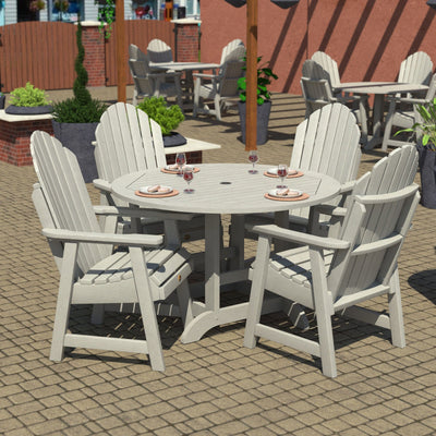 Commercial Grade 5 Pc Muskoka Adirondack Dining Set with 48” Table Kitted Sets Sequoia Professional 