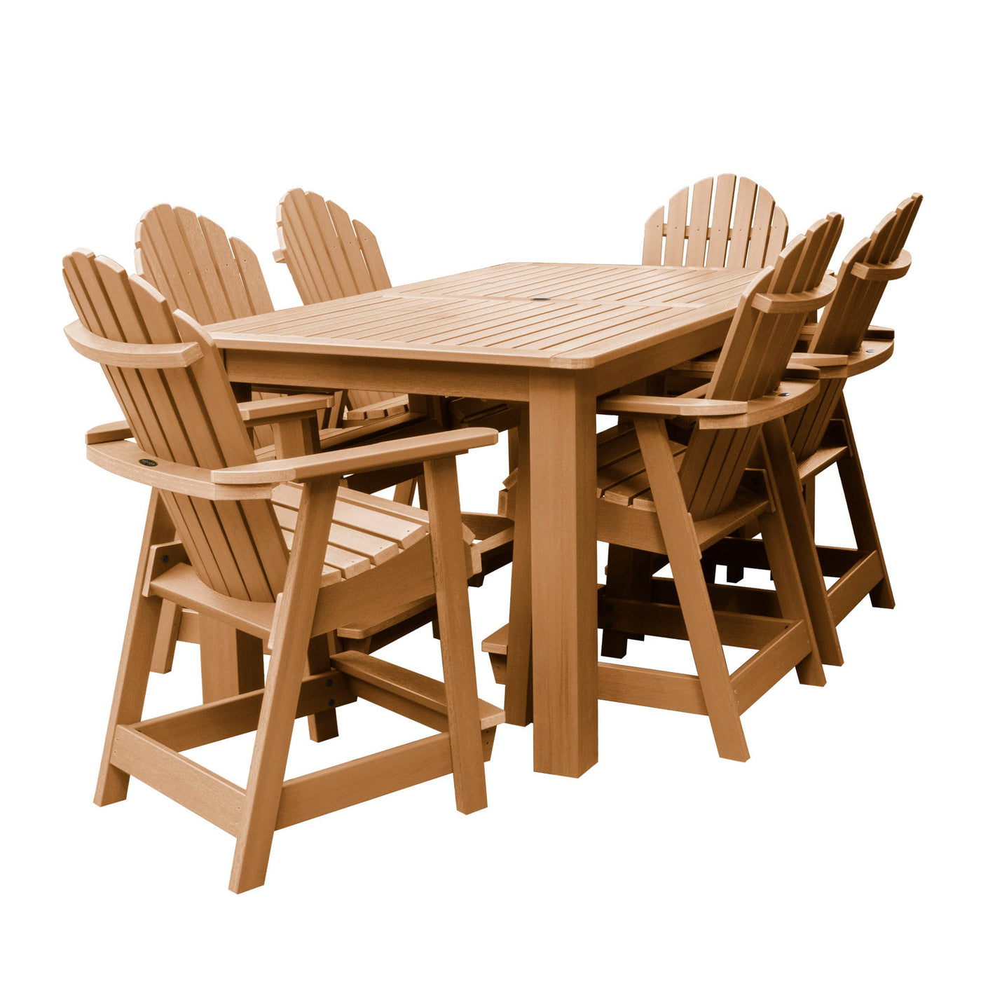 Muskoka 7pc 42x72 Counter Bistro Dining Set Dining Sequoia Professional Toffee 
