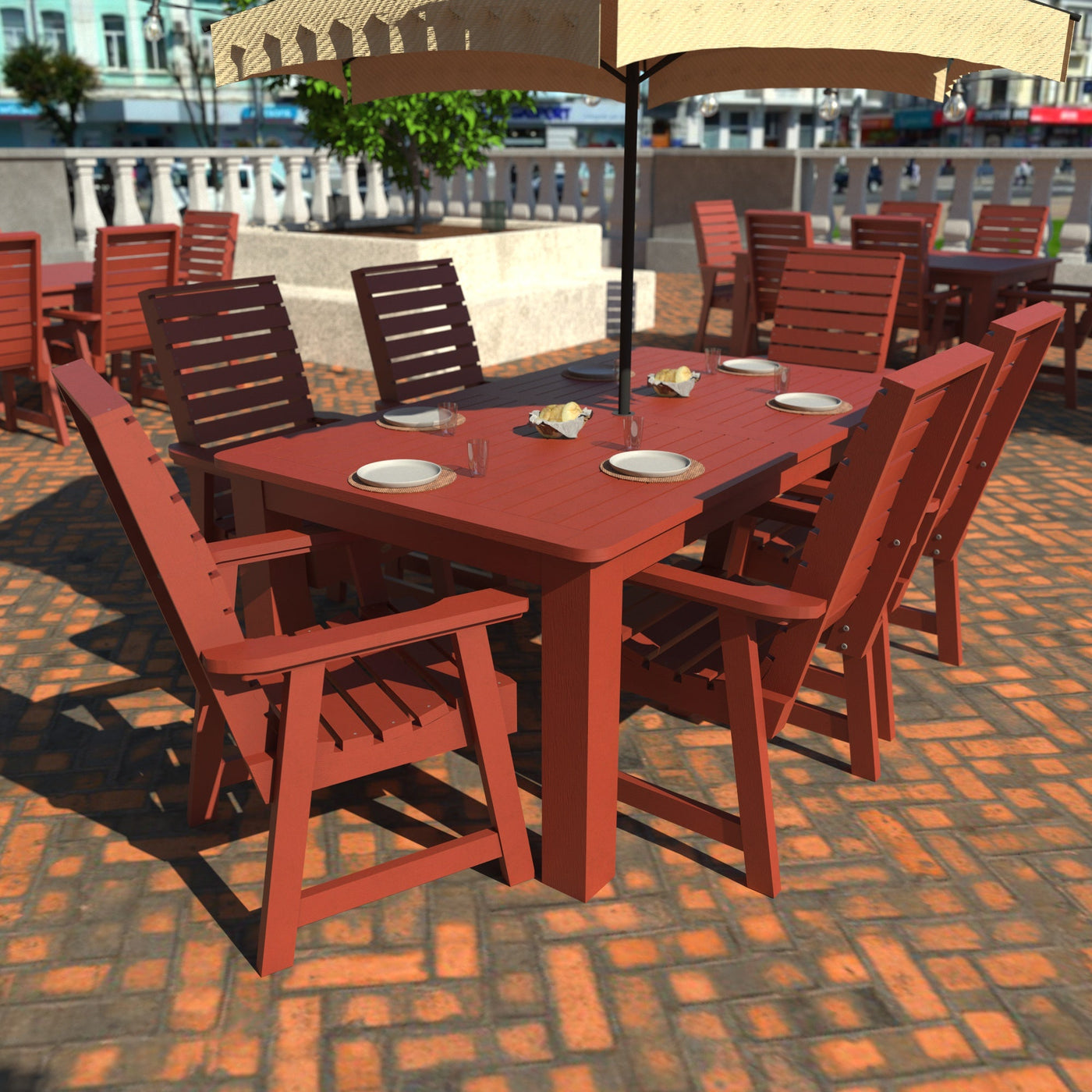 Glennville 7pc 42x72 Dining Set Dining Sequoia Professional 