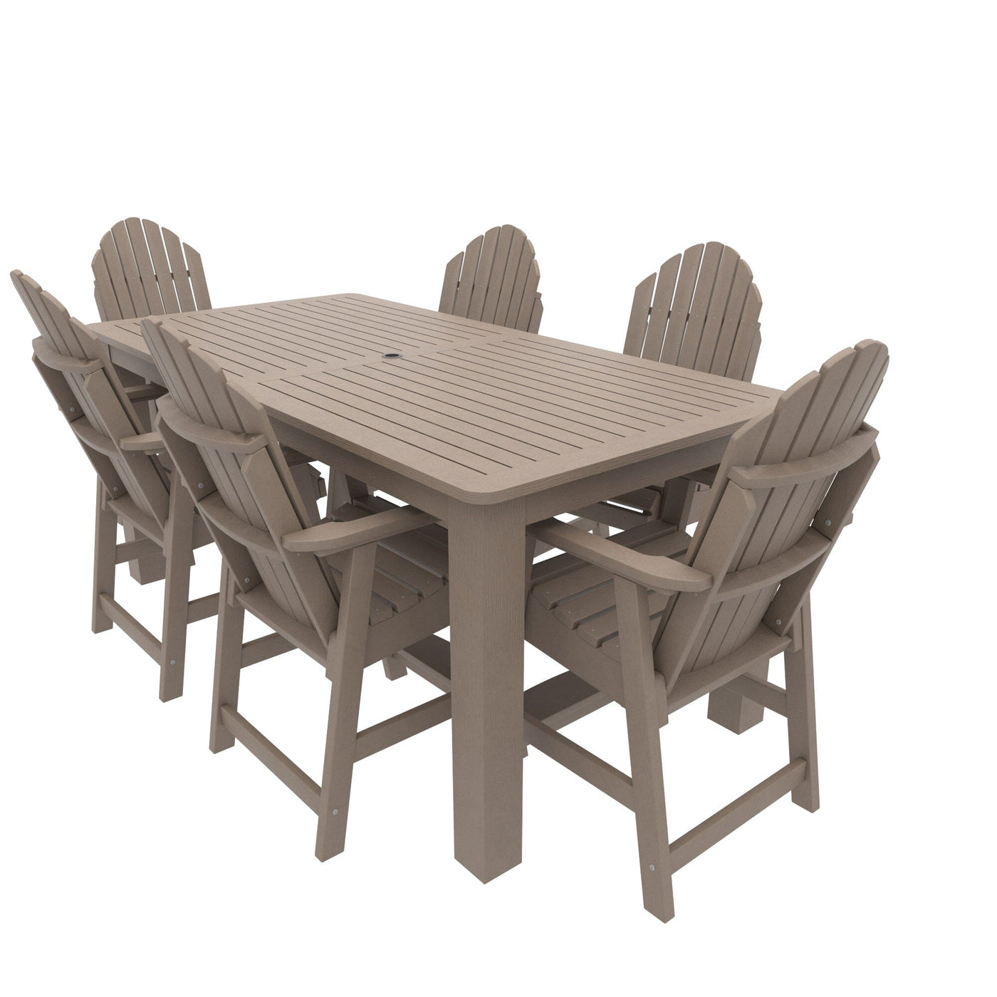 Muskoka 7pc 42x84 Counter Dining Set Dining Sequoia Professional Woodland Brown 