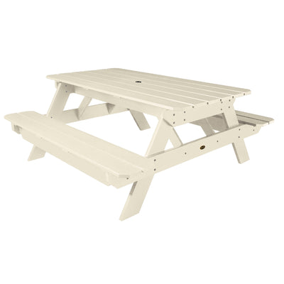 Commercial Grade "National" Picnic Table Dining Sequoia Professional Whitewash 