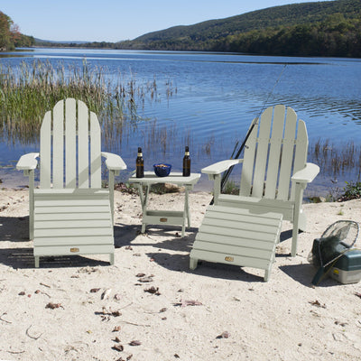 2 Essential Adirondack Chairs with Folding Side Table & 2 Folding Ottomans Kitted Sets ELK OUTDOORS® 