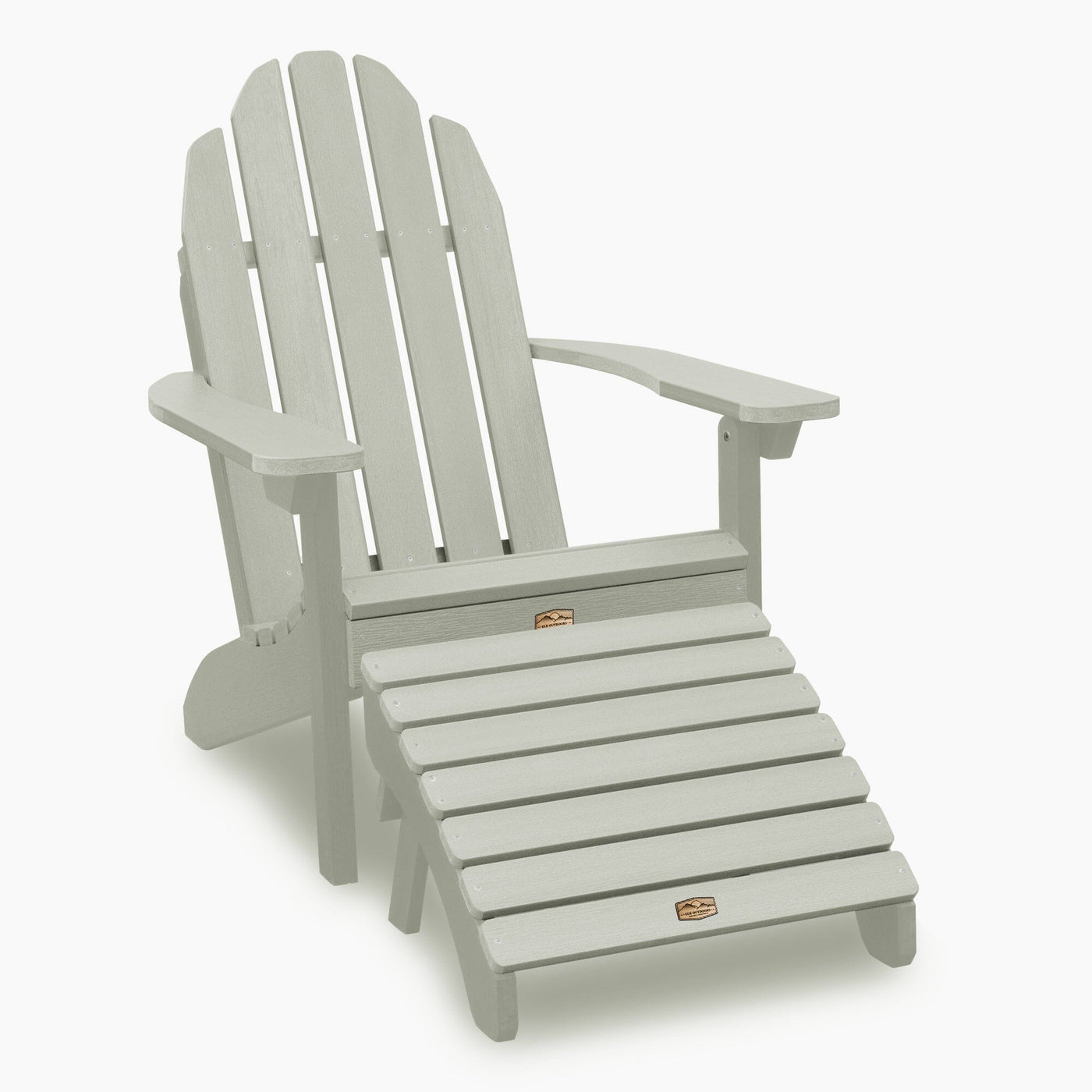 Essential Adirondack Chair with Essential Folding Ottoman Adirondack Chairs ELK OUTDOORS® Eucalyptus 