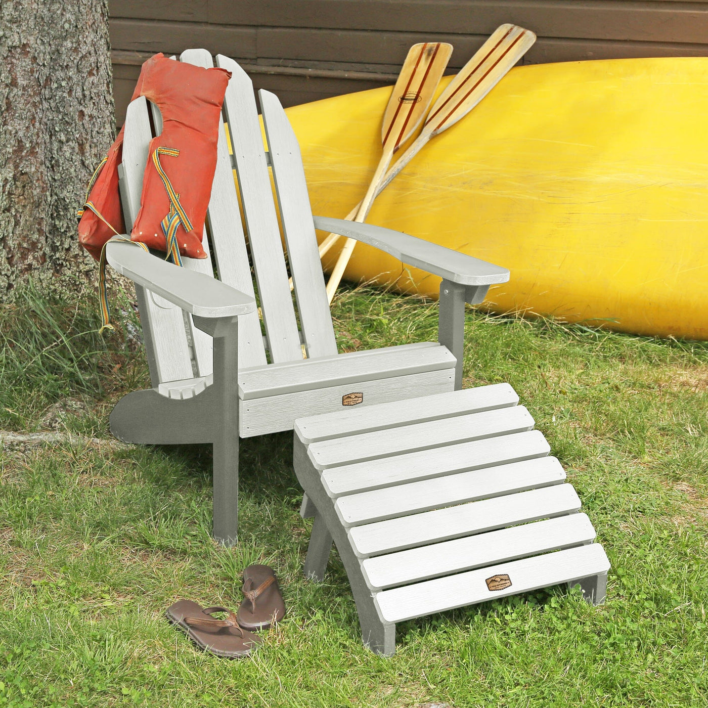 Essential Adirondack Chair with Essential Folding Ottoman Adirondack Chairs ELK OUTDOORS® 