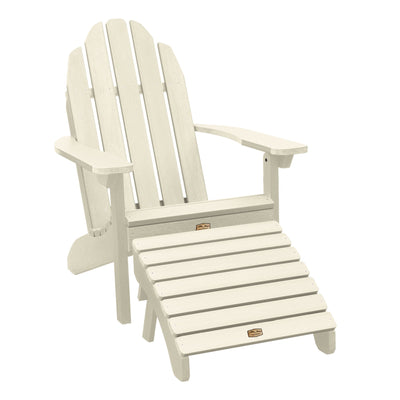 Essential Adirondack Chair with Essential Folding Ottoman ELK OUTDOORS® Whitewash 