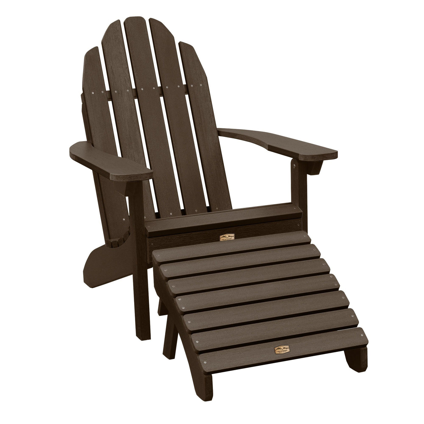Essential Adirondack Chair with Essential Folding Ottoman ELK OUTDOORS® Canyon 