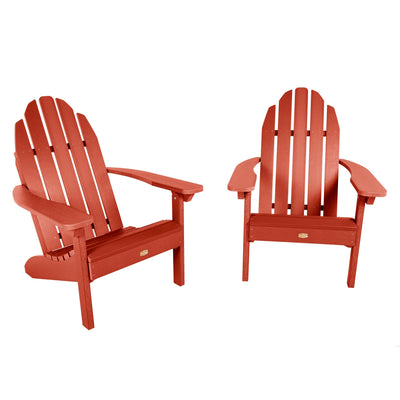 Set of 2 Essential Adirondack Chairs ELK OUTDOORS® Rustic Red 
