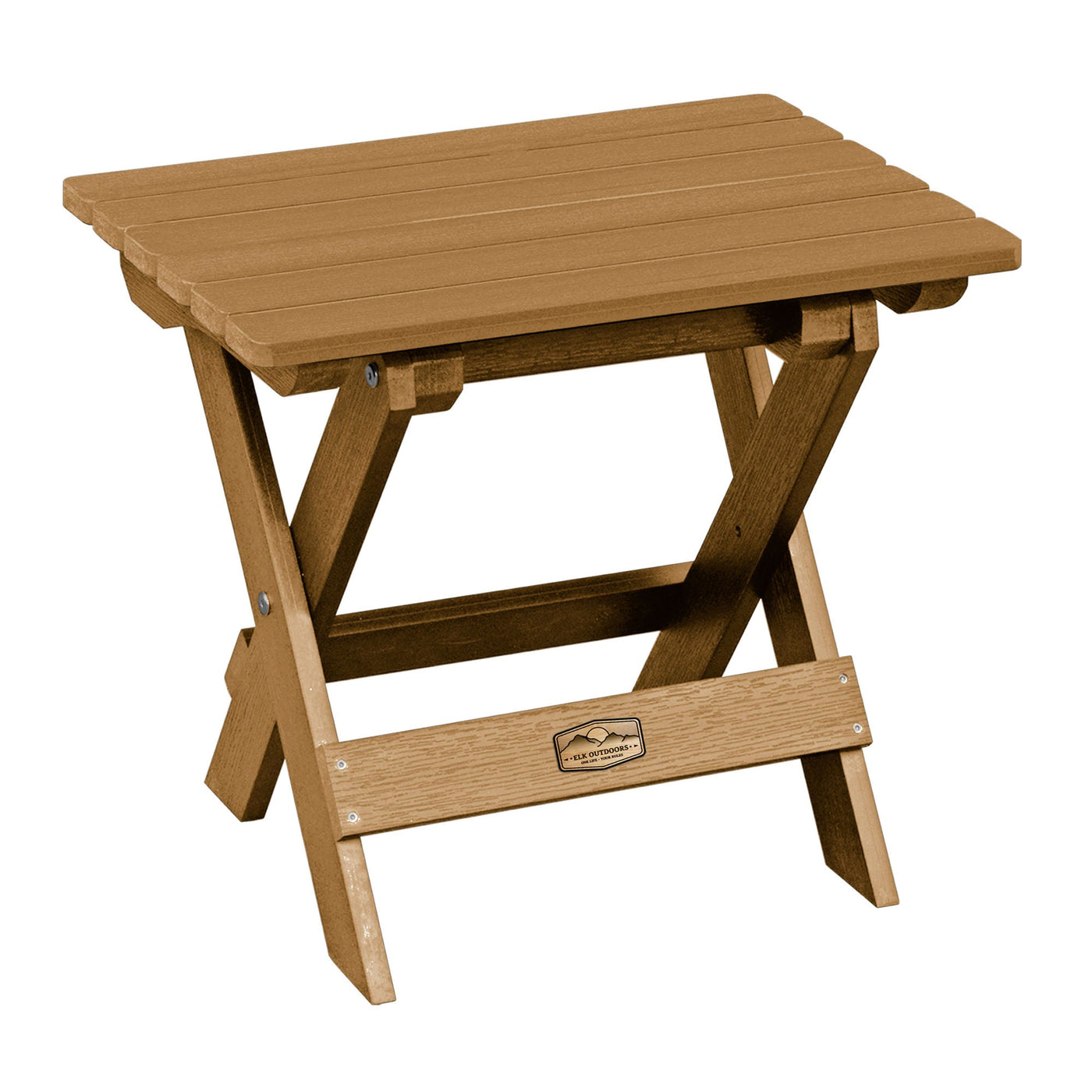 The Essential Folding Side Table ELK OUTDOORS® Toffee 