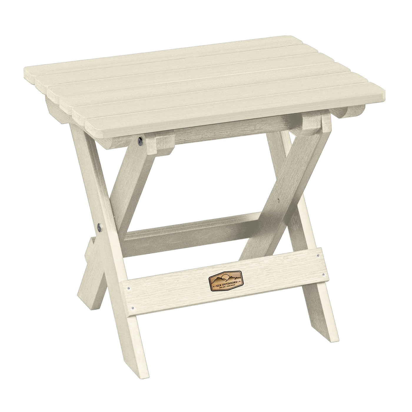 The Essential Folding Side Table ELK OUTDOORS® Whitewash 
