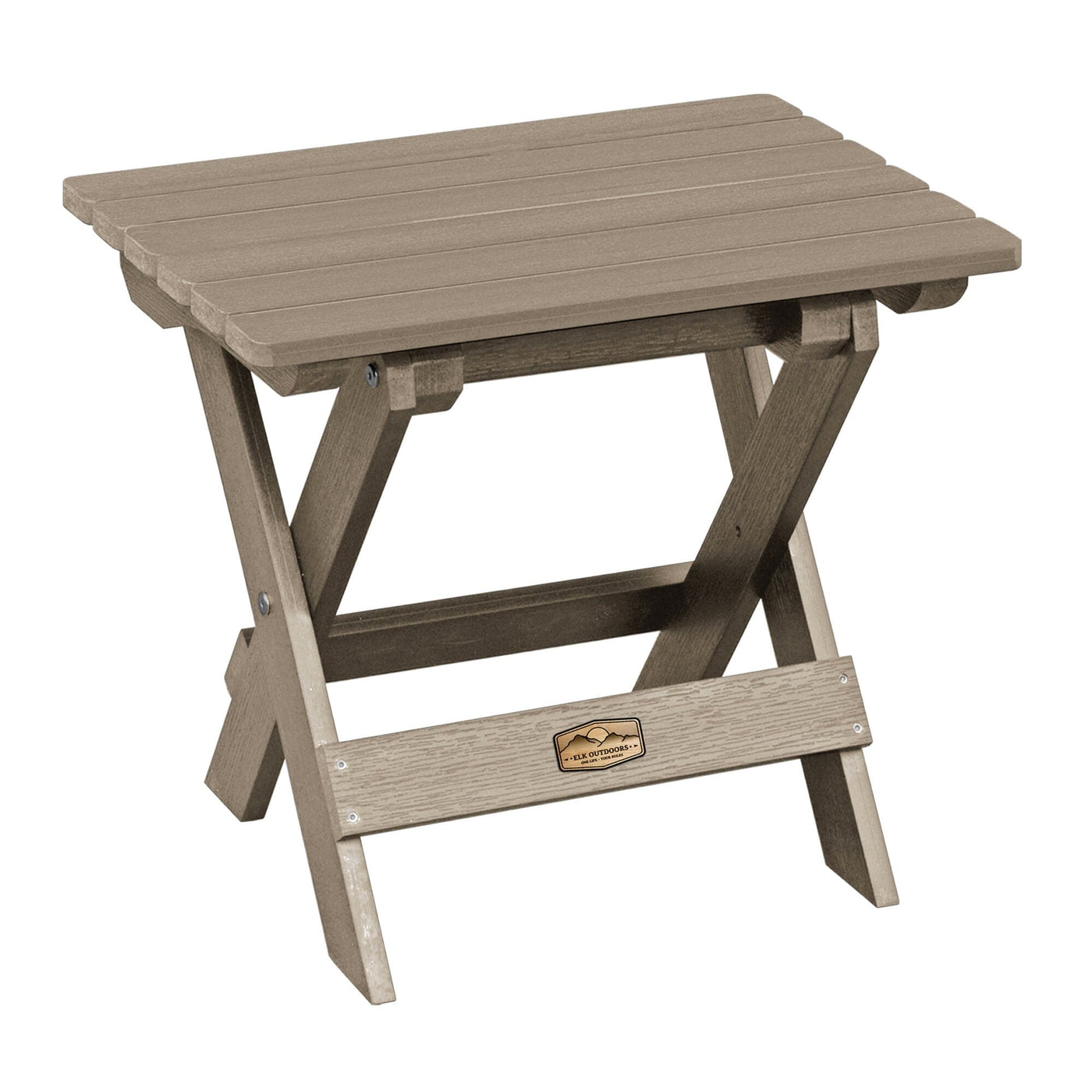 The Essential Folding Side Table Table ELK OUTDOORS® Woodland Brown 