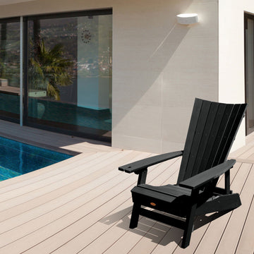 Refurbished Manhattan Beach Adirondack Chair with Wine Glass Holder Highwood USA 