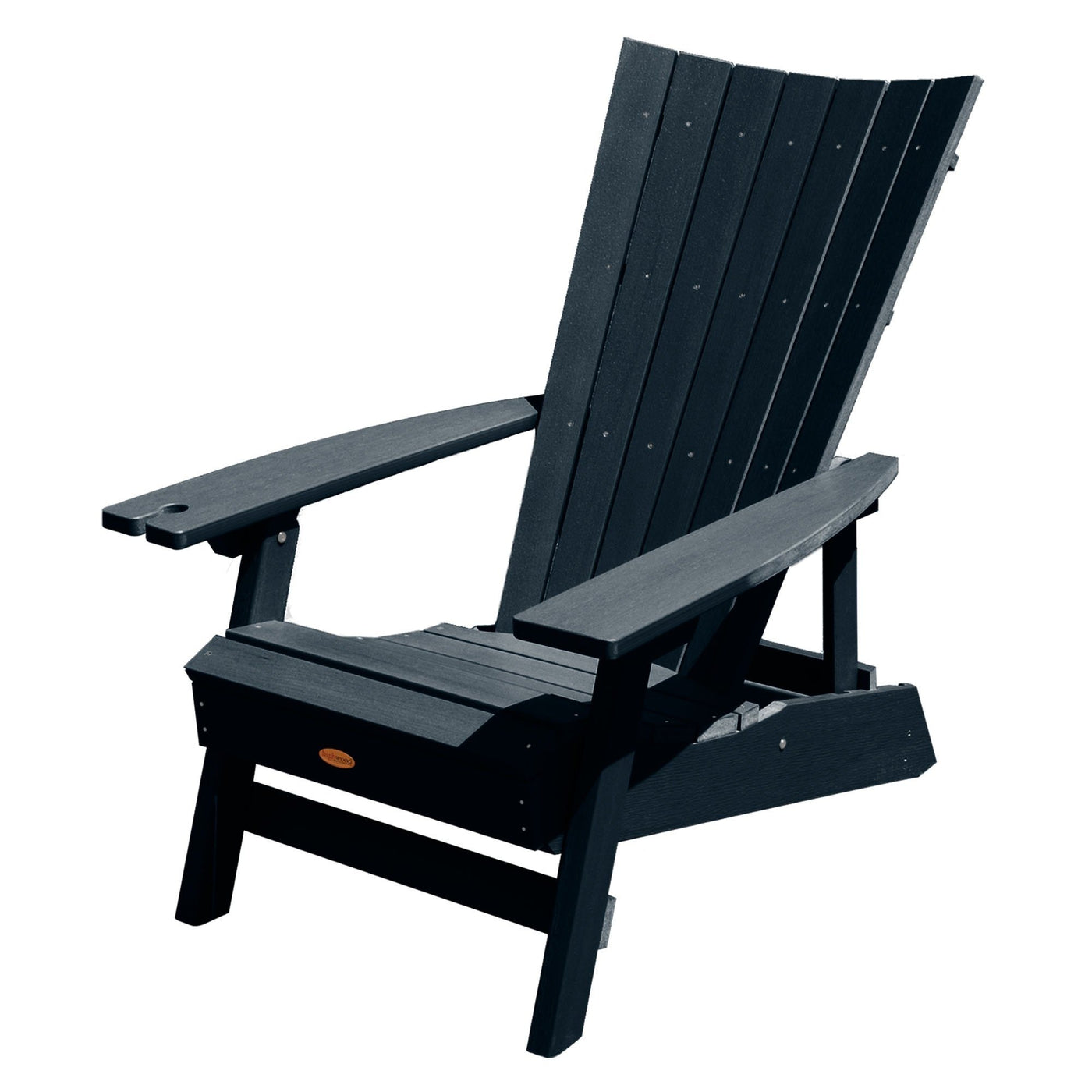 Refurbished Manhattan Beach Adirondack Chair with Wine Glass Holder Highwood USA Federal Blue 