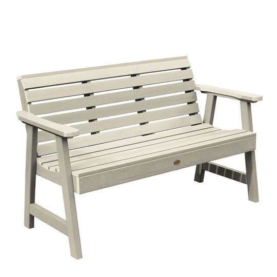 Refurbished 4ft Weatherly Garden Bench Highwood USA Whitewash 