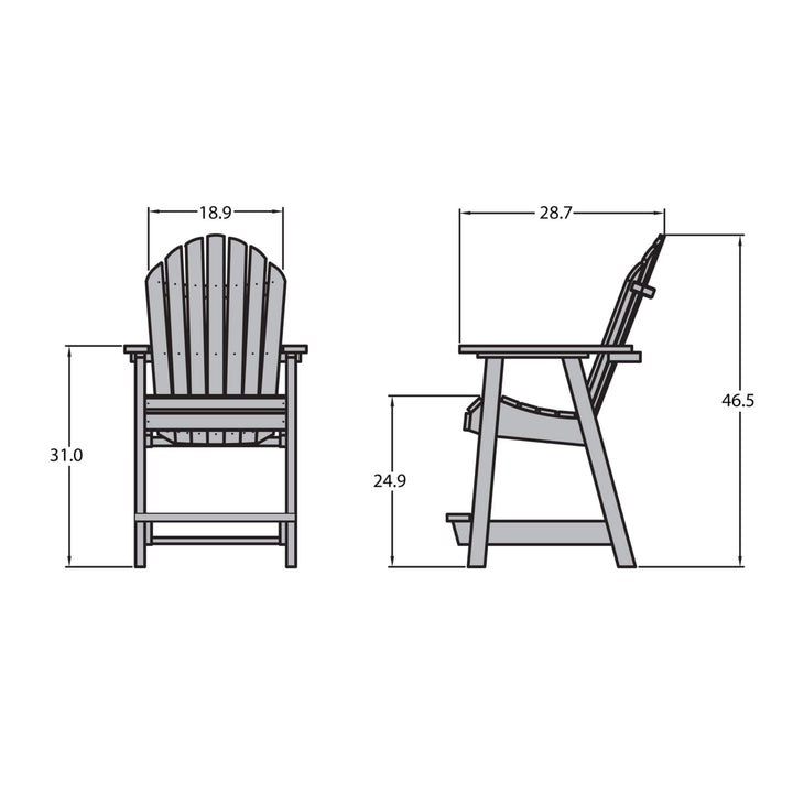 Refurbished Hamilton Counter Deck Chair Highwood USA 