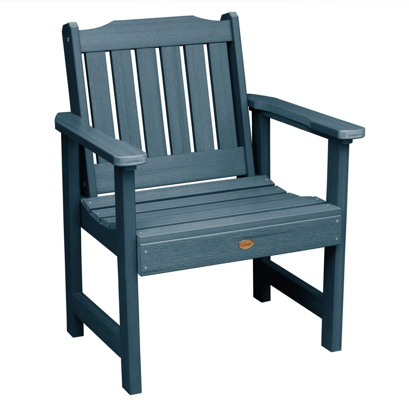 Blue Lehigh chair front view with drawer