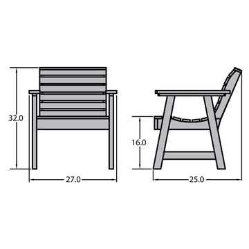 Refurbished Weatherly Garden Chair Highwood USA 