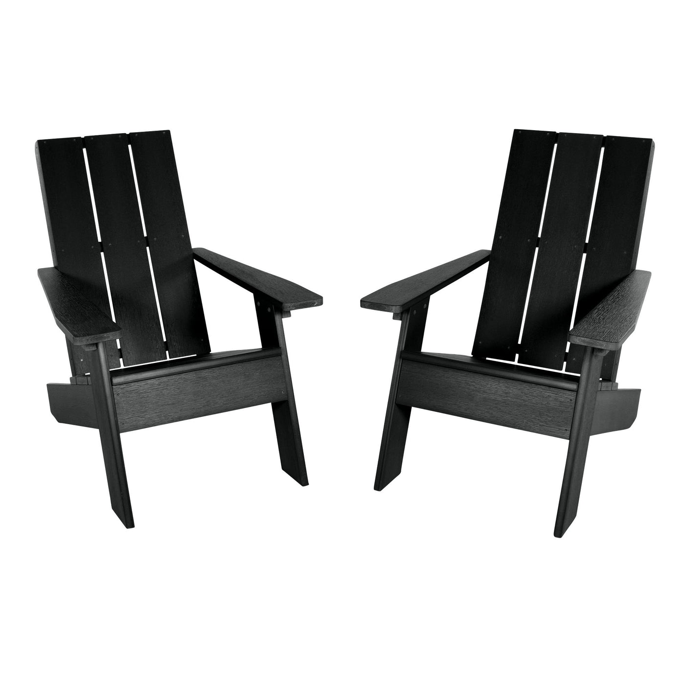 Two Italica Adirondack chairs in Black