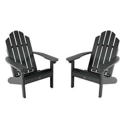 Set of Two Classic Westport Adirondack Chairs Highwood USA Black 