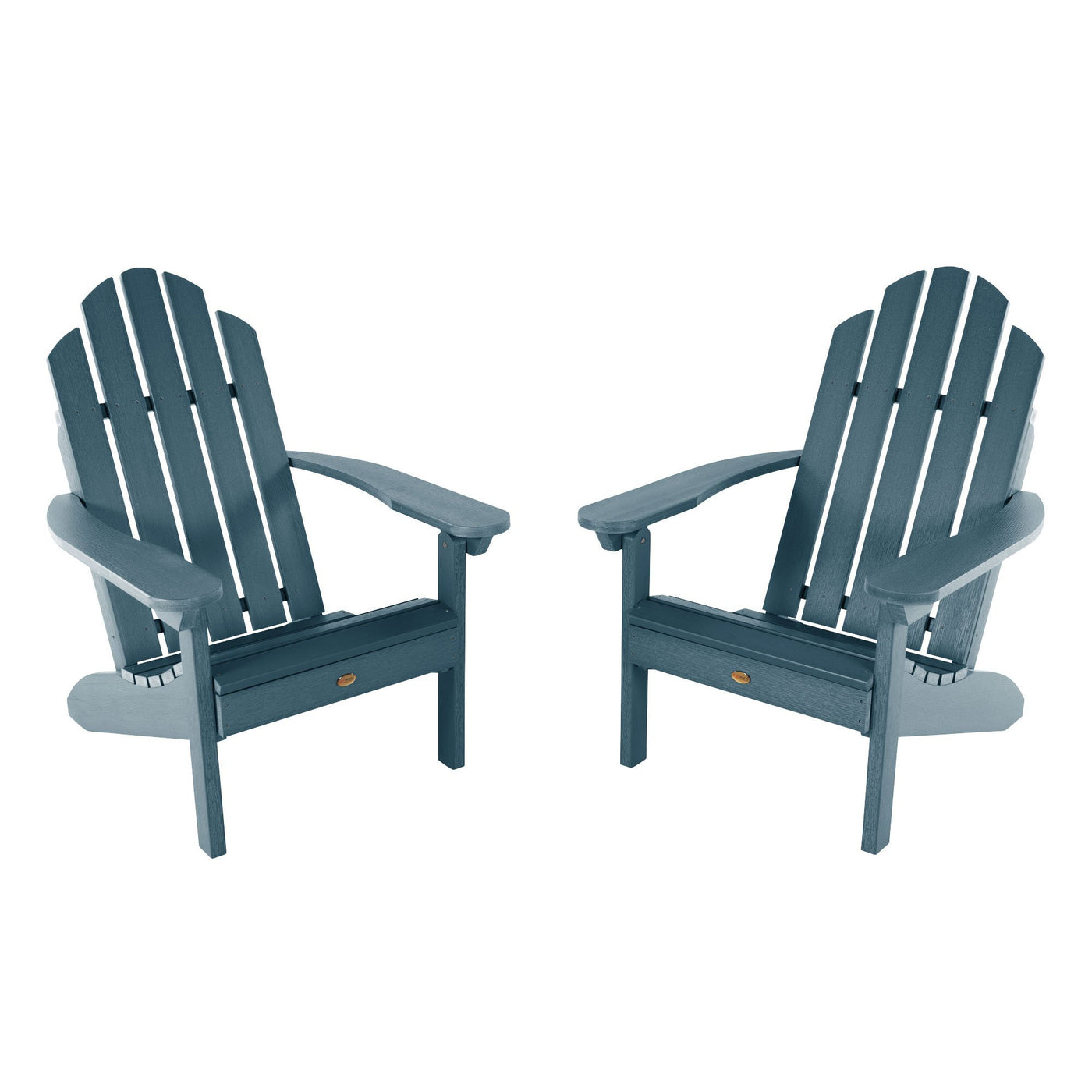 Set of Two Classic Westport Adirondack Chairs Highwood USA Nantucket Blue 