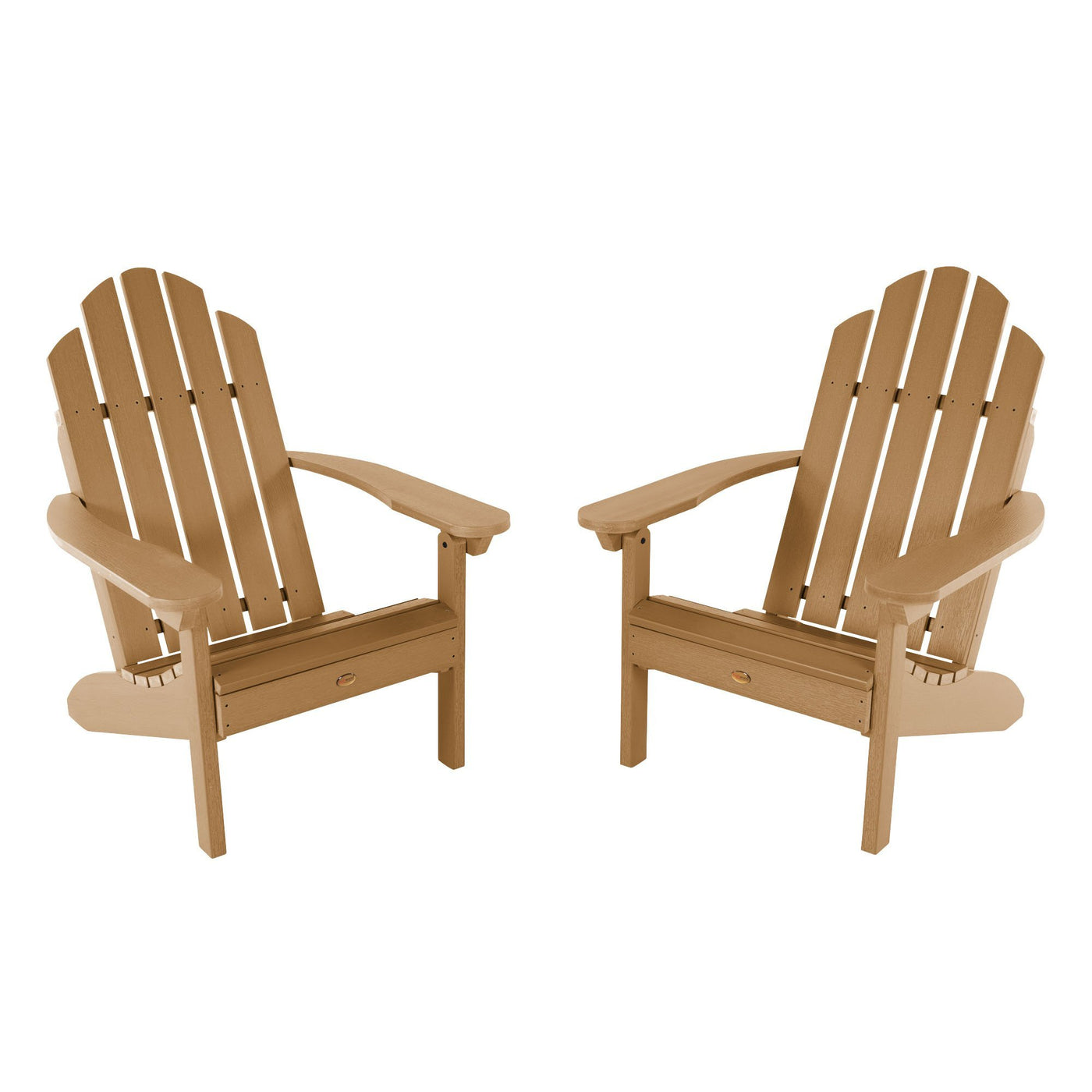 Set of Two Classic Westport Adirondack Chairs Highwood USA Toffee 