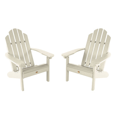 Set of Two Classic Westport Adirondack Chairs Highwood USA Whitewash 