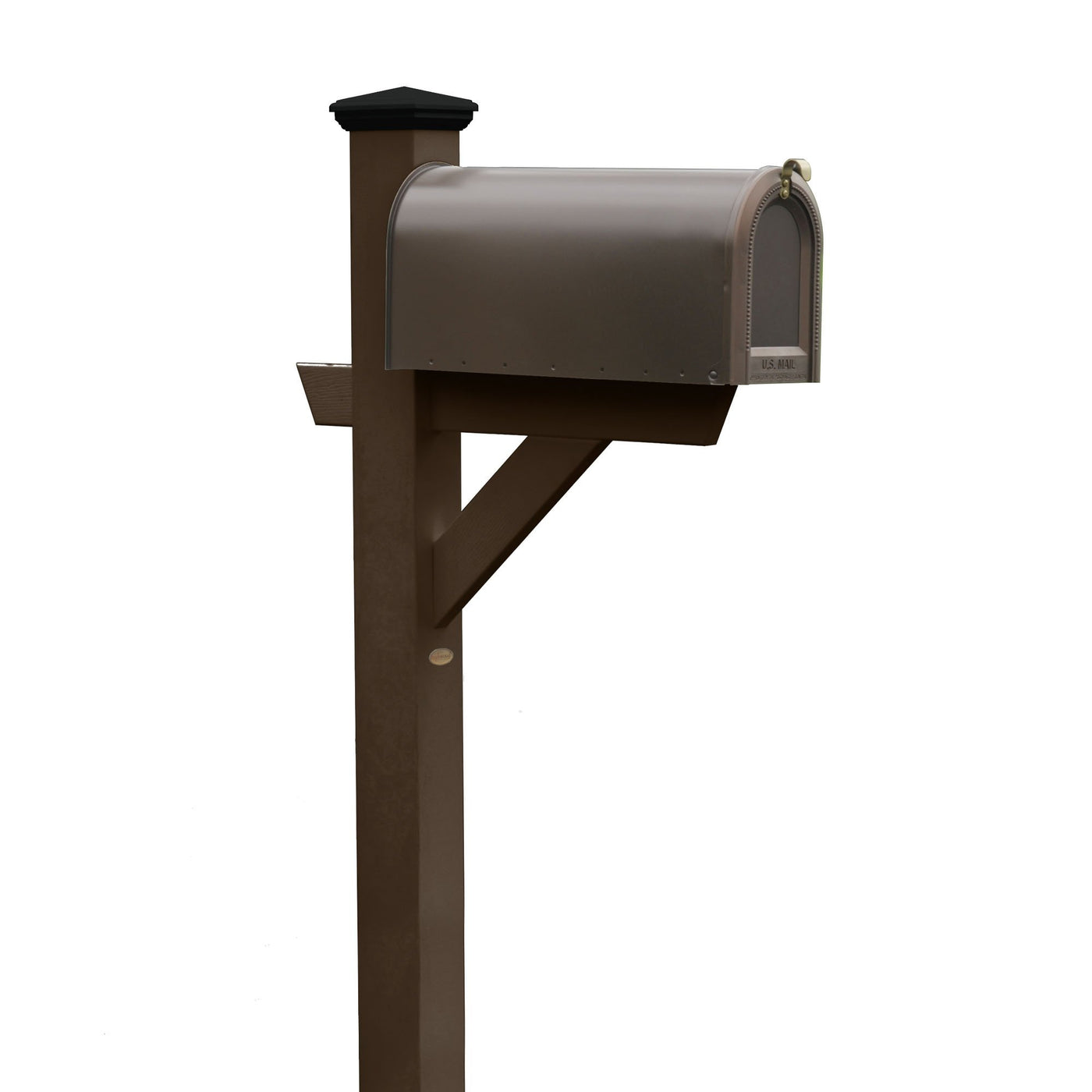 Refurbished Hazleton Mailbox Post Highwood USA Weathered Acorn 