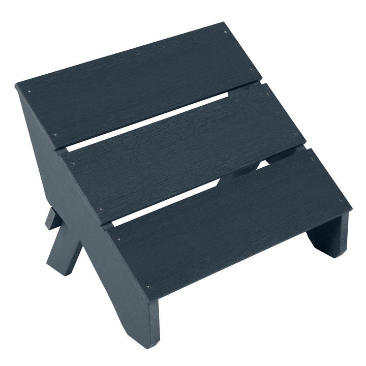 Italica Modern Ottoman in Federal Blue 