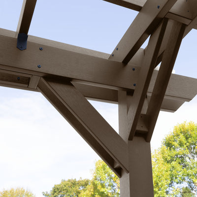 Bodhi 10’ x 10’ DIY Pergola with 4’ Weatherly Porch Swing Highwood USA 