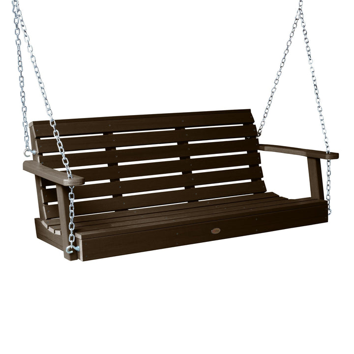 Refurbished 4ft Weatherly Porch Swing Highwood USA Weathered Acorn 