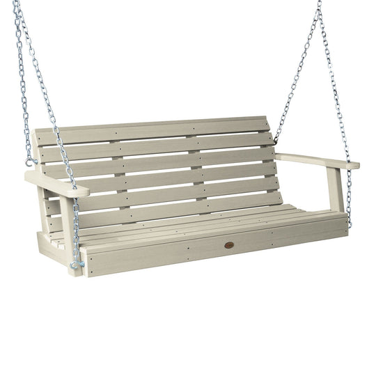 Refurbished Weatherly Porch Swing 5ft Highwood USA Whitewash 