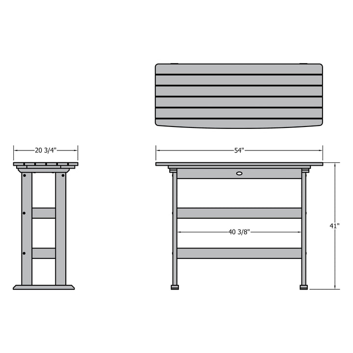 Refurbished Lehigh Bar Height Balcony Table Highwood USA 