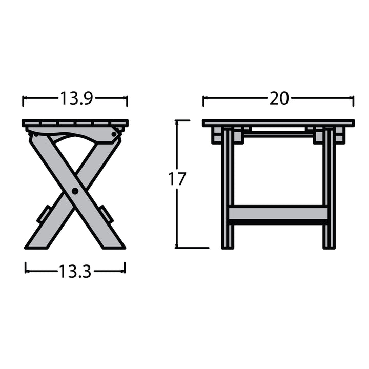Refurbished Folding Adirondack Side Table Highwood USA 