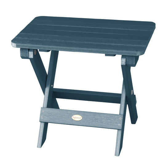 Refurbished Folding Adirondack Side Table Highwood USA Nantucket Blue 