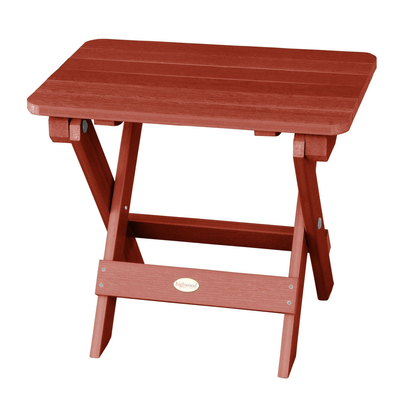 Refurbished Folding Adirondack Side Table Highwood USA Rustic Red 