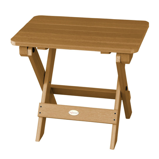 Refurbished Folding Adirondack Side Table Highwood USA Toffee 