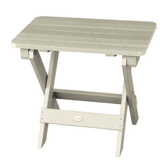 Refurbished Folding Adirondack Side Table Highwood USA Whitewash 