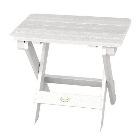 Refurbished Folding Adirondack Side Table Highwood USA White 